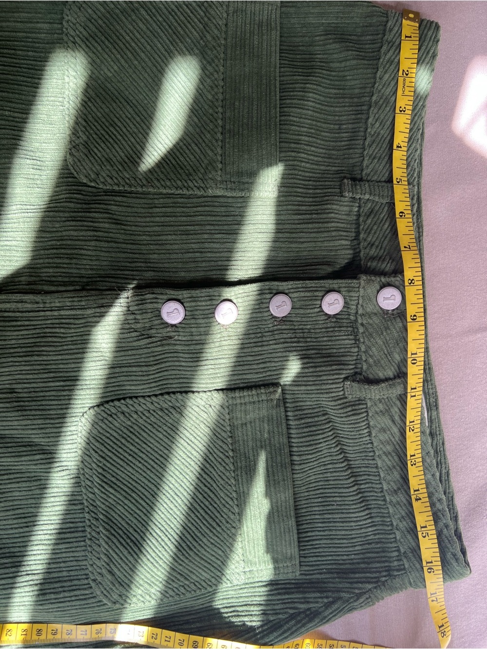 Pilcro and the Letterpress Olive Green Corduroy Midi Skirt - Picture 10 of 14